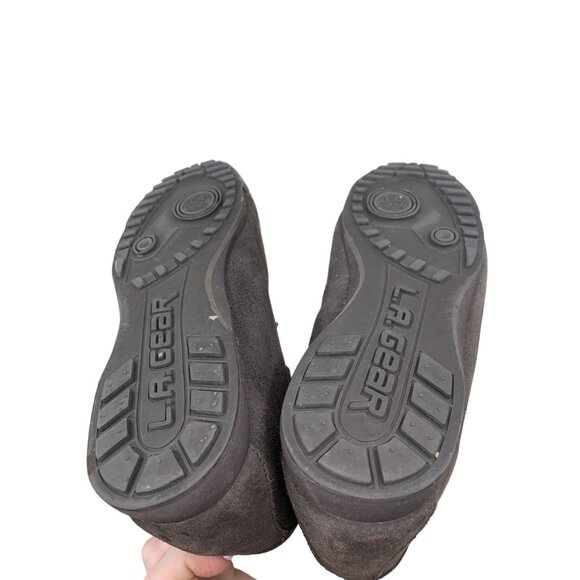 Vintage 90’s Women’s Size 6.5 Brown & black Suede LA Gear Chukka Boot Fashion - Picture 3 of 13